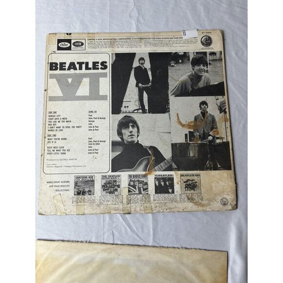 Beatles VI-Record-LP-Album-USA-1965-Stereo-Capitol-ST2358 - Picture 2 of 4